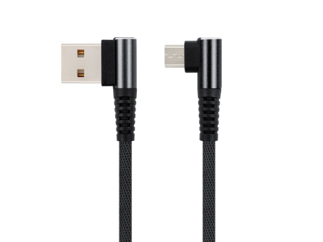 Кабель USB VIXION (K15) microUSB (1м) L-образный (черный)