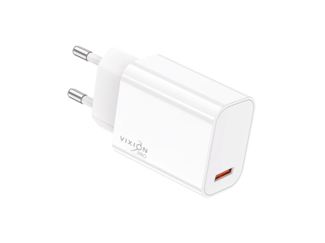 СЗУ VIXION PRO VH-01 (1-USB/3A) Quick Charger 3.0 18W (белый)