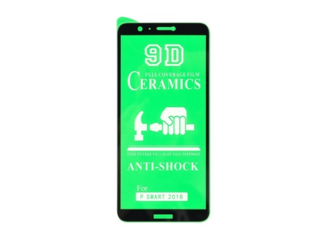 Защитное стекло керамическое для Huawei P Smart 2018 (FIG-LX1) (черный) (VIXION)