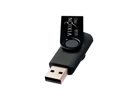 Накопитель USB Flash 16GB 2.0 VIXION PRO Black Twist (черный)