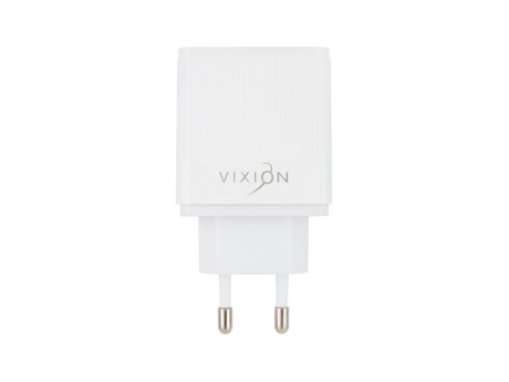 СЗУ VIXION H2c (1-USB QC 3.0/2-USB 2.4A) + Type-C кабель 1м (белый)