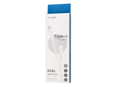 Кабель Type-C VIXION (K45c Perfume) Power Delivery Type-C 60W (1м) (белый)