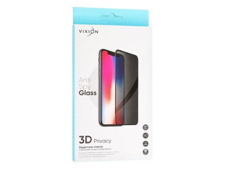 Защитное стекло 3D PRIVACY для iPhone 14 Pro Max (черный) (VIXION)