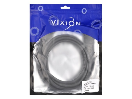 Кабель питания VIXION CAB12 IEC 320 C13 (m) - IEC 320 C14 (f) 3 м (черный)