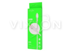 Кабель USB VIXION (K1i) для iPhone Lightning 8 pin (1м) (белый)