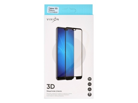 Защитное стекло 3D для iPhone 13/13 Pro/14 (черный) (VIXION)