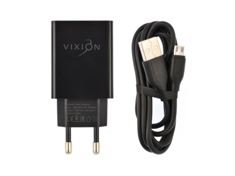 СЗУ VIXION L4m (1-USB/1A) + micro USB кабель 1м (черный)