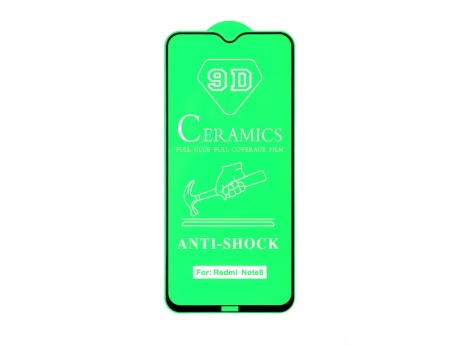 Защитное стекло керамическое для Xiaomi Redmi Note 8/Note 8 (2021) (черный) (VIXION)