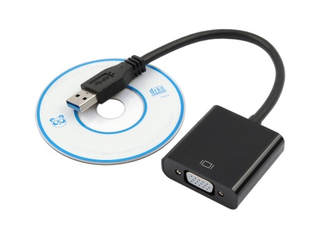 Конвертер VIXION AD36 USB (M) - VGA (F) (черный)