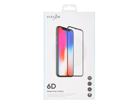 Защитное стекло 6D для iPhone 15 Plus (черный) (VIXION)