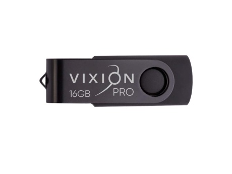 Накопитель USB Flash 16GB 2.0 VIXION PRO Black Twist (черный)