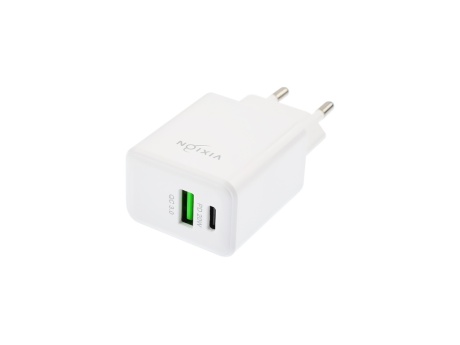 СЗУ VIXION Special Edition H13 (1-USB 3A/1-Type-C Power Delivery) 20W (белый)