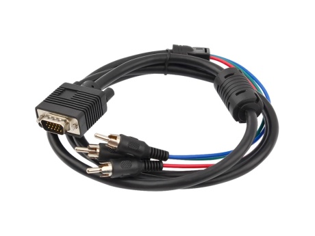 Кабель VIXION CAB32 VGA (M) - 3RCA (M) 1.5m (черный)
