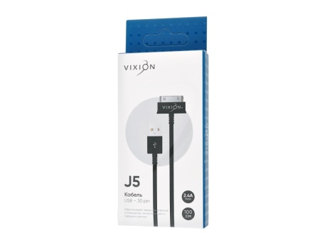 Кабель USB VIXION (J5) для Samsung Galaxy TAB 30 pin (1м) (черный)