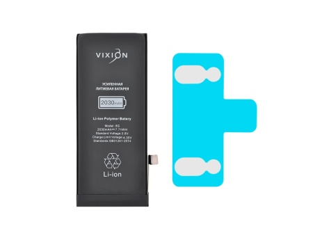 Аккумулятор для iPhone 8 (Vixion) усиленная (2030 mAh) с монтажным скотчем