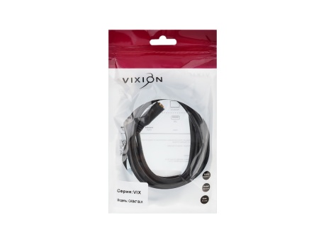 Удлинитель VIXION CAB47 AUX 3,5 (M) - AUX 3,5 (F) 1.5m (черный)