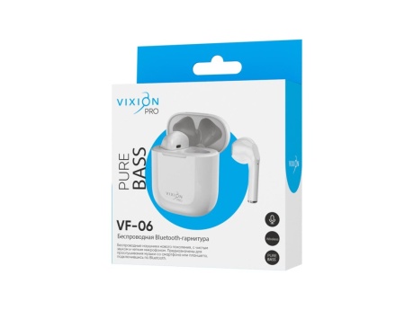 Bluetooth гарнитура VIXION PRO VF-06 (белый)