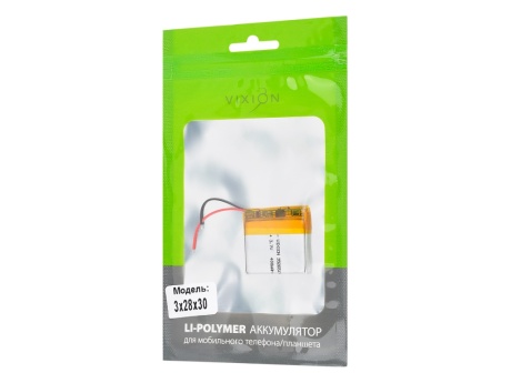 Аккумулятор универсальный 3х28х30 mm (3,7V Li-Pol) (Vixion)
