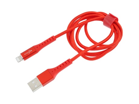 Кабель USB VIXION Special Edition (K32i) для iPhone MFI Lightning 8 pin (1м) (красный)