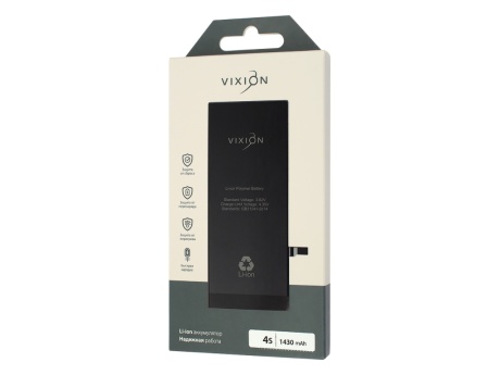 Аккумулятор для iPhone 4S (Vixion) (1430 mAh) с монтажным скотчем