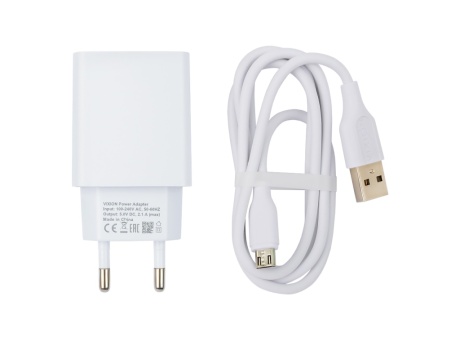 СЗУ VIXION L7m (2-USB/2.1A) + micro USB кабель 1м (белый)