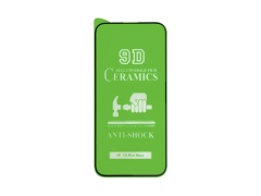 Защитное стекло керамическое для iPhone 15 Pro Max (черный) (VIXION)