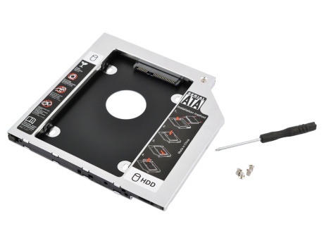 Адаптер VIXION (AD61) для HDD/SSD дисков 2.5" в отсек привода 9,5мм (серебро)