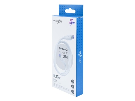 Кабель Type-C -Type-C VIXION (K23c) для MacBook,ноутбука,смартфона быстрая зарядка 100W (2м) (белый)
