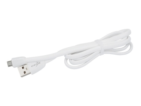 Кабель USB VIXION (K12m) microUSB (1м) силиконовый (белый)