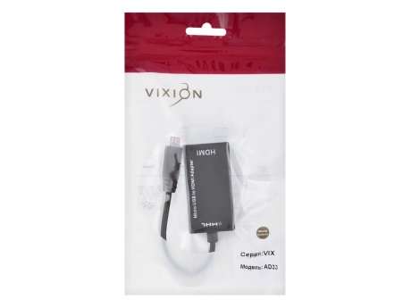 Конвертер VIXION AD33 MicroUSB (M) - HDMI (F) (черный)