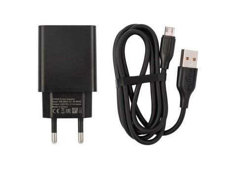 СЗУ VIXION L7m (2-USB/2.1A) + micro USB кабель 1м (черный)