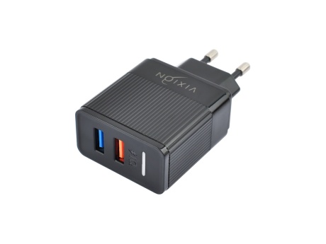 СЗУ VIXION H2 (1-USB QC 3.0/2-USB 2.4A) (черный)
