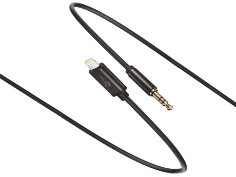 Кабель AUX VIXION PRO (VX-10i) Jack 3,5 (M) - Lightning (1м) (черный)