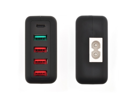 СЗУ VIXION Special Edition H4 Quick Charger 30W 4USB + 1 Type-C (черный)