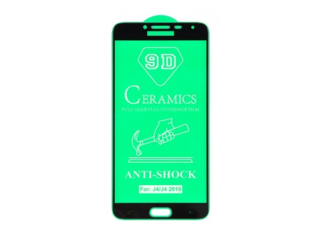 Защитное стекло керамическое для Samsung J400F Galaxy J4 (2018) (черный) (VIXION)