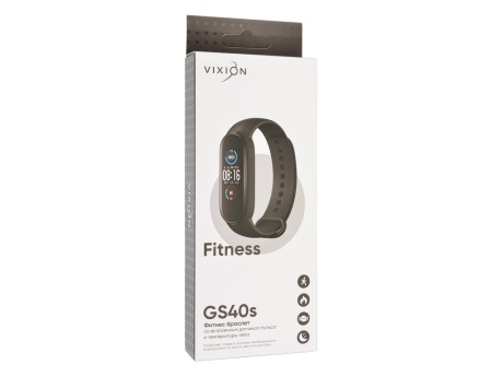 Фитнес-браслет GS40s с термометром (черный) (vixion)