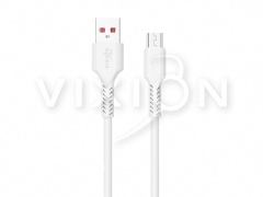 Кабель USB VIXION PRO (VX-17m) MicroUSB (1м) (белый)