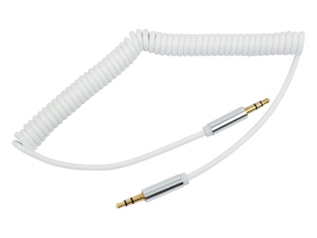 Кабель AUX VIXION (Y-15) 2 x Jack 3,5 (M) спираль (2м) (белый)