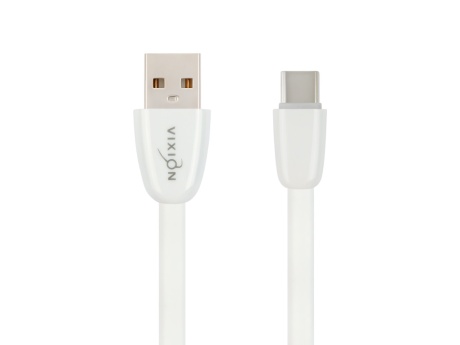 Кабель USB VIXION (K12c) Type-C (1м) силиконовый (белый)