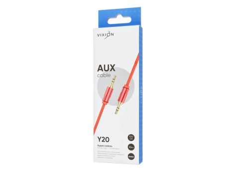 Кабель AUX VIXION (Y-20) 2 x Jack 3,5 (M) (1м) (красный)