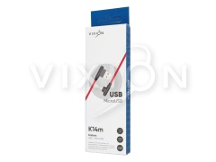 Кабель USB VIXION (K14m) microUSB (1м) (красный/графит)