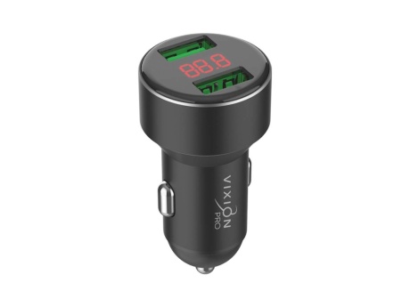 АЗУ VIXION PRO VU-21 (2-USB/2.4A) с LCD (черный)