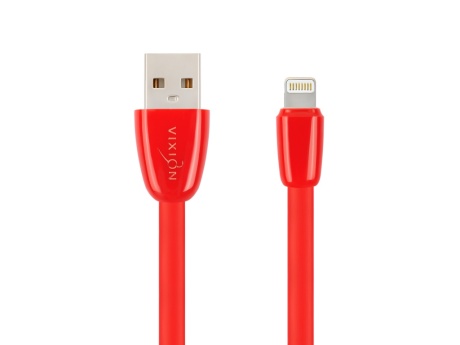 Кабель USB VIXION (K12i) для iPhone Lightning 8 pin (1м) силиконовый (красный)