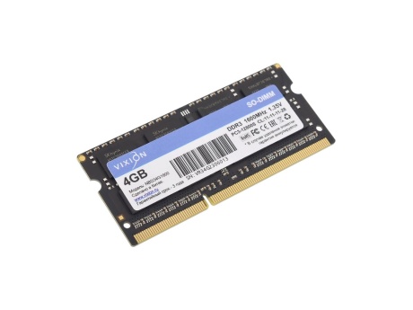 Оперативная память Vixion 4 ГБ (SO-DIMM, DDR3, 1600 МГц, 11-11-11-28, 1,35V)