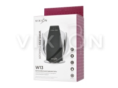 Держатель VIXION W13 с датчиком и беспроводным зарядом (черный)