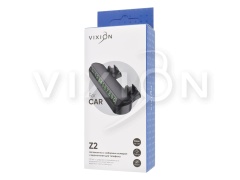 Автовизитка VIXION Z2 с подставкой под телефон (черный)