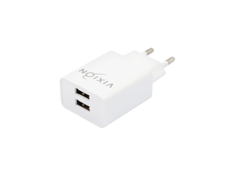 СЗУ VIXION L7c (2-USB/2.1A) + Type-C кабель 1м (белый)