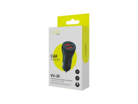 АЗУ VIXION PRO VU-25 (2-USB/3,4A) Quick Charger 3.0 (черный)