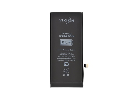 Аккумулятор для iPhone XR (Vixion) усиленная (3510 mAh) с монтажным скотчем