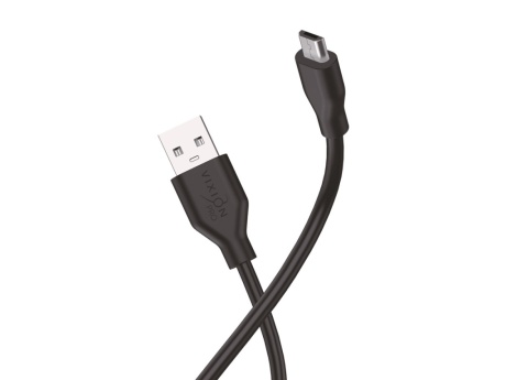 Кабель USB VIXION PRO (VX-02m) microUSB (2м) (черный)